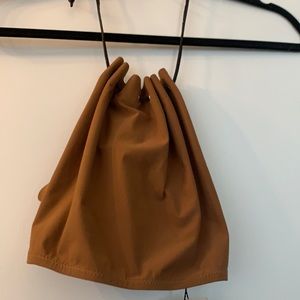 Fendi crop top with leather tie - mint with tags